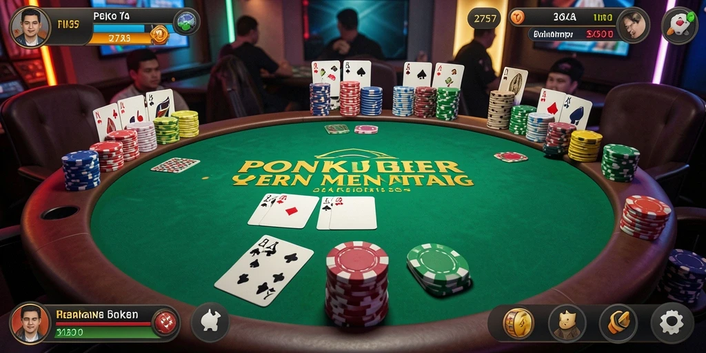 Gameplay poker menarik dalam aplikasi 2757.