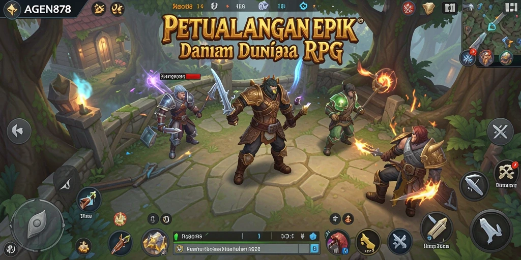 Tampilan screenshot AGEN878 menunjukkan aksi pertempuran seru dalam dunia RPG.