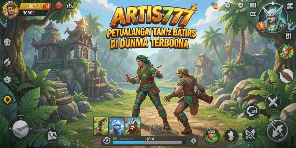 Tampilan utama gameplay ARTIS777 dengan eksplorasi dunia terbuka yang luas.