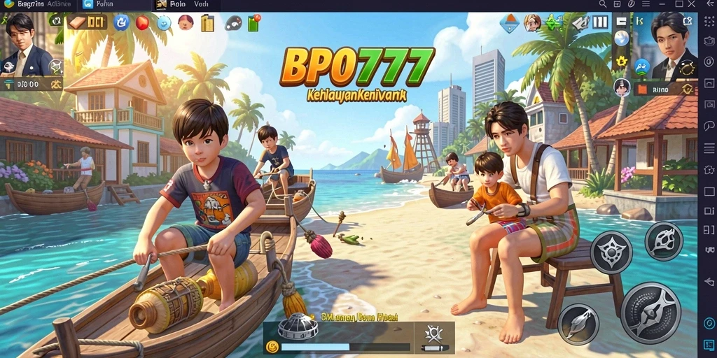 Screenshot BPO777 menampilkan gameplay simulasi kehidupan yang realistis.