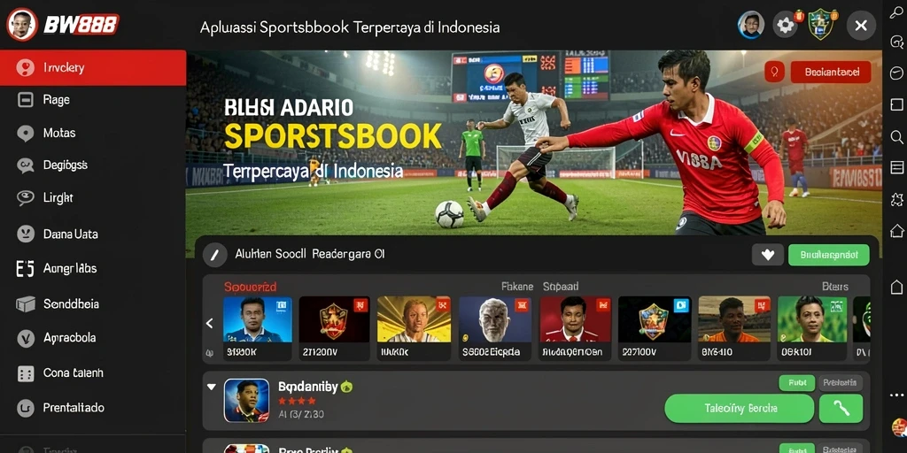 Tampilan gameplay BW888 menawarkan berbagai pilihan taruhan olahraga.