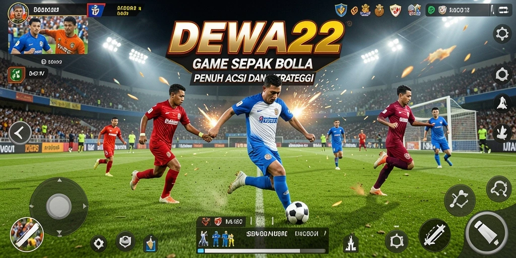 Tangkap suasana pertandingan sepak bola yang seru.