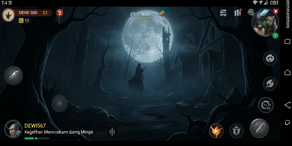 Gameplay DEWI567 yang penuh ketegangan dan teror.