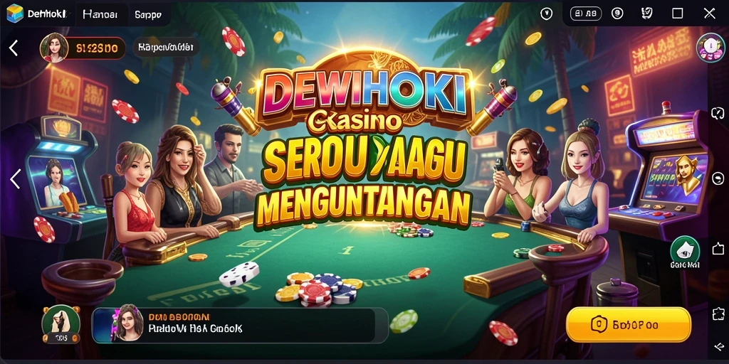 Tampilan gameplay seru DEWIHOKI di aplikasi Kasino.
