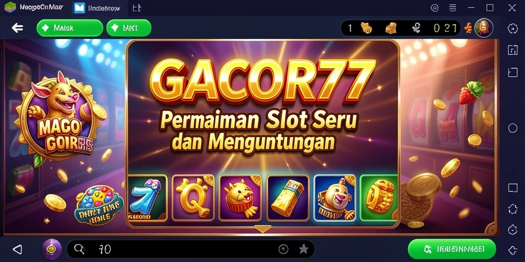 Tampilan menarik gameplay GACOR77 dengan slot yang seru.