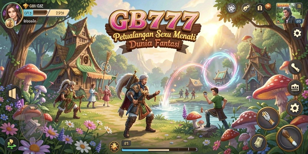 Tangkapan layar utama menunjukkan gameplay petualangan yang mendebarkan dalam GB777.