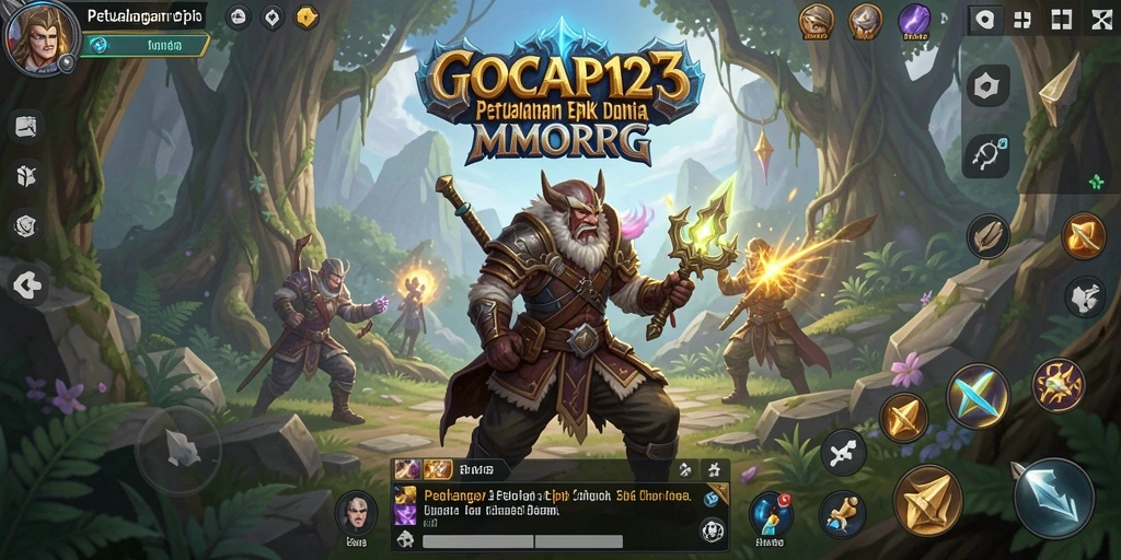 Screenshot GOCAP123 menampilkan aksi pertarungan yang mendebarkan dalam MMORPG.