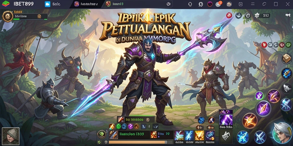 Tangkapan layar gameplay IBET899 menampilkan aksi seru di dunia MMORPG.