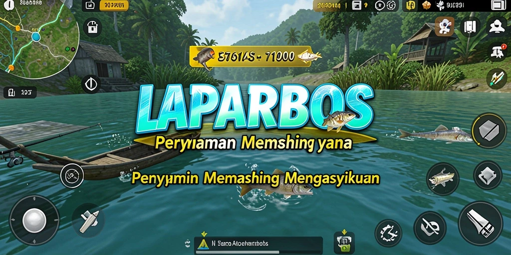 Tangkapan ikan yang menakjubkan dalam gameplay LAPARBOS.