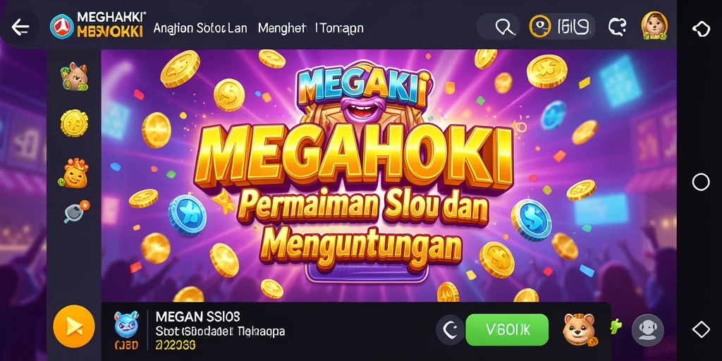 Gameplay menarik MEGAHOKI yang penuh warna dan seru.