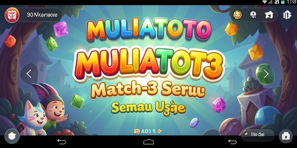 Screenshot gameplay MULIATOTO menampilkan tantangan seru Match-3.