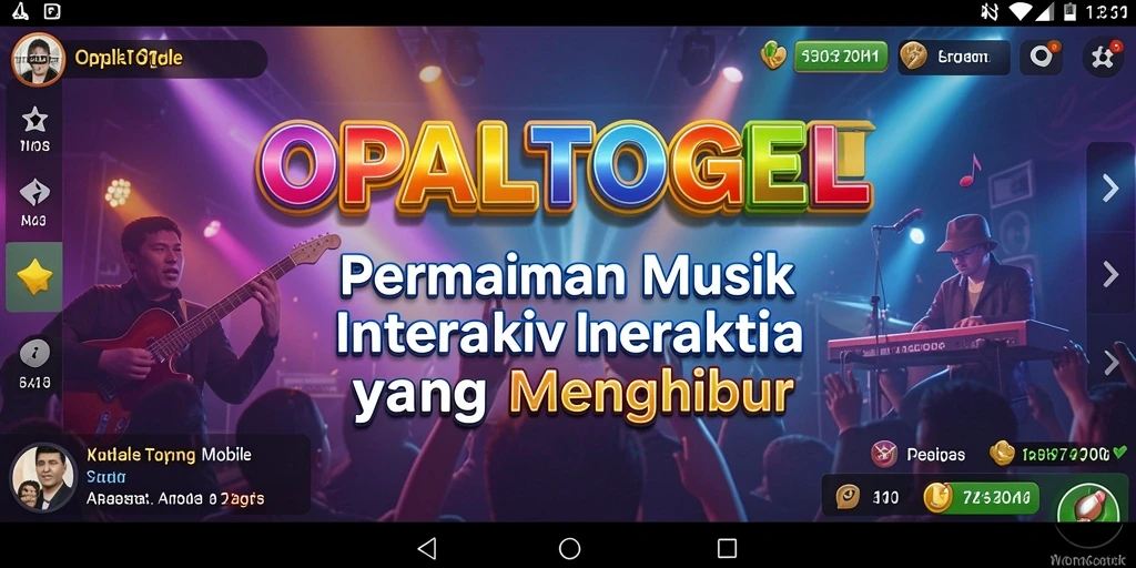Screenshot gameplay OPALTOGEL yang menunjukkan aksi memainkan musik dengan seru.