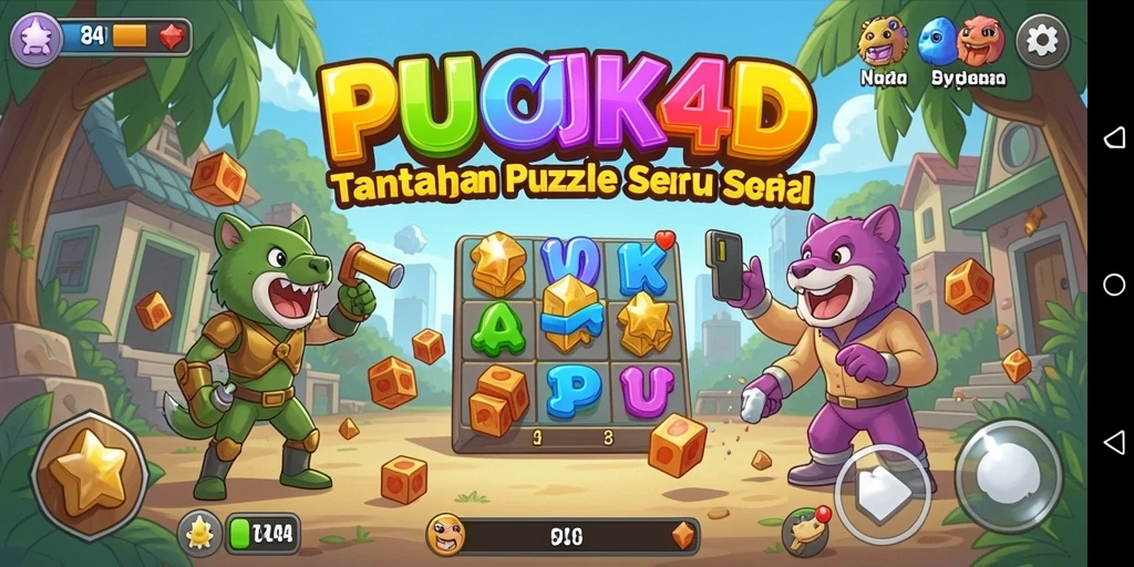 Tampilan gameplay seru dari PUCUK4D dengan berbagai tantangan puzzle.