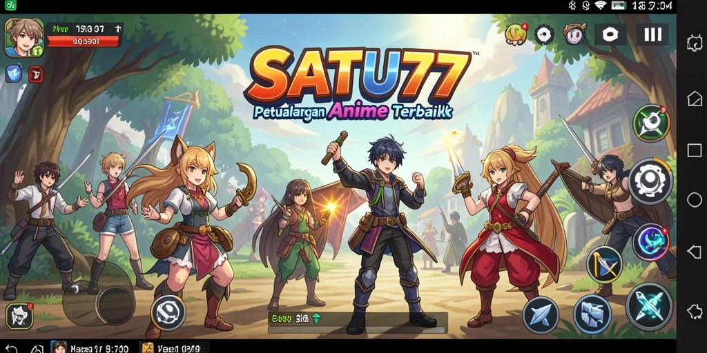 Tampilan menarik dari gameplay anime yang mendebarkan.