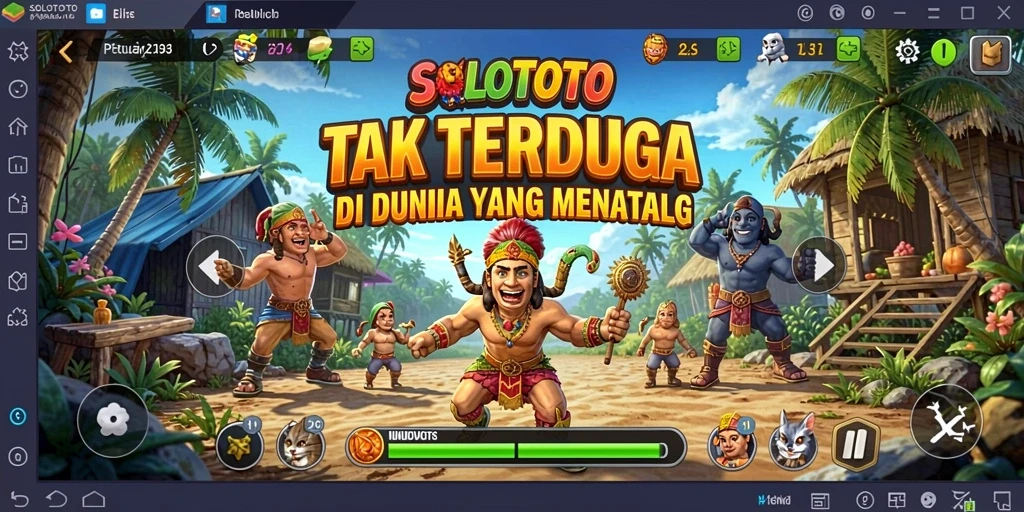 Screenshot gameplay SOLOTOTO yang menunjukkan aksi petualangan seru.