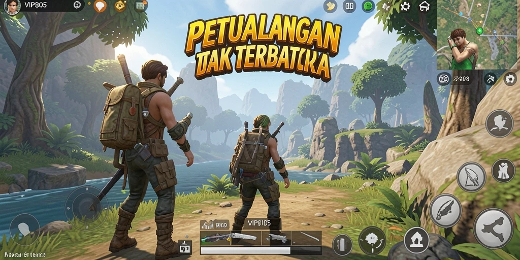 Screenshot menampilkan gameplay dinamis dalam dunia Open World.