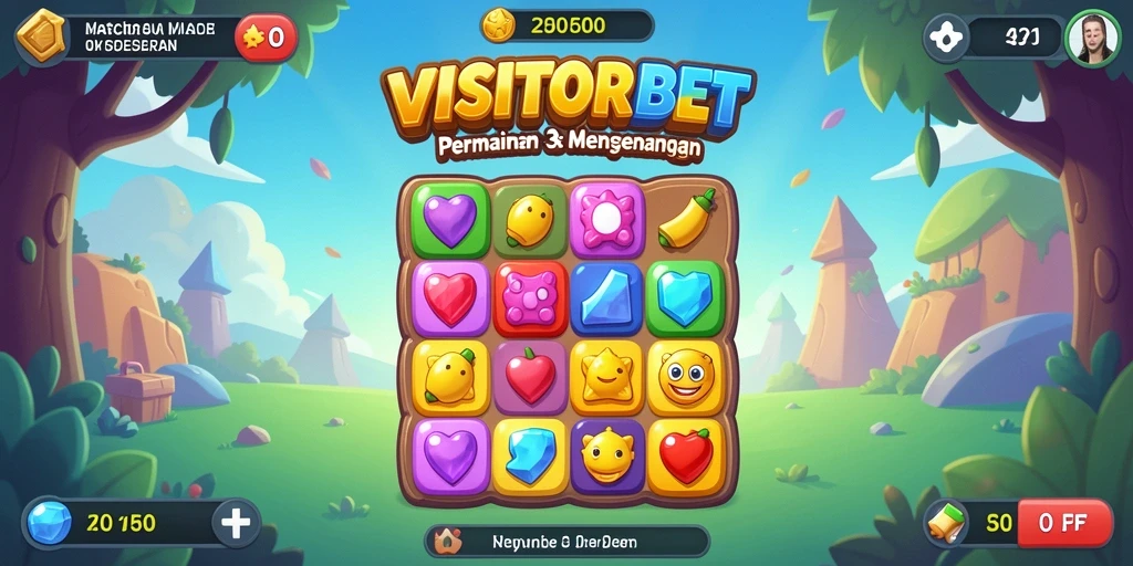 Tampilan gameplay Match-3 yang seru dan menantang.