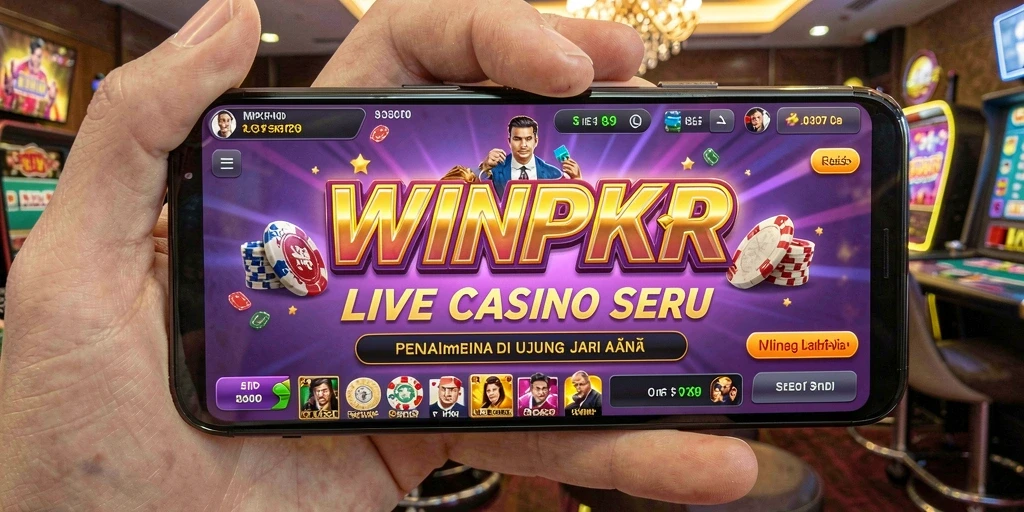 Tampilan gameplay WINPKR yang mendebarkan dan interaktif dalam Live Casino.