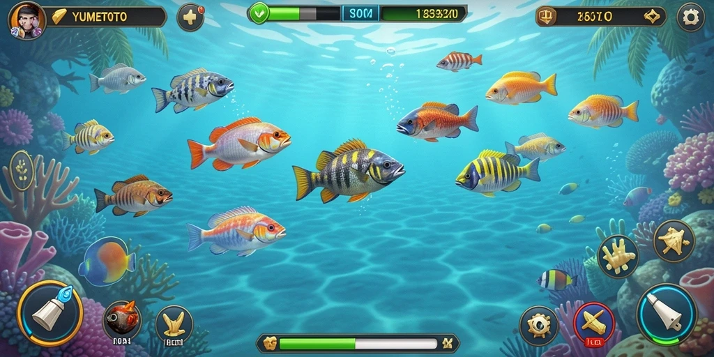 Tampilan gameplay seru YUMETOTO yang penuh warna.