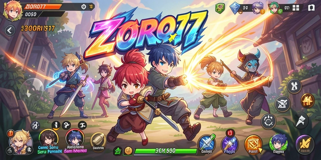 Tampilan epik dari gameplay Anime di ZORO77.